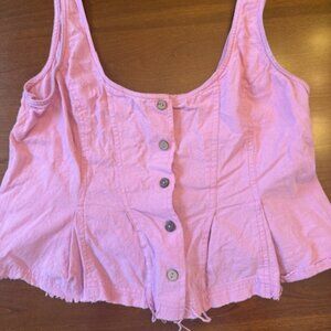 Free People Pink Corset Top